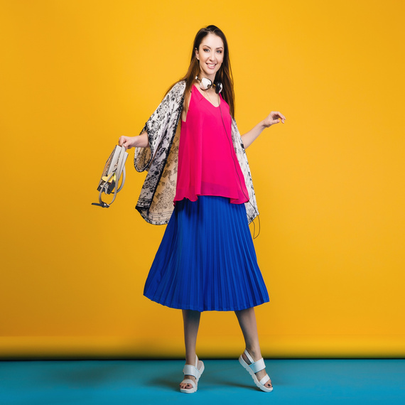 Woman modeling modern western wear outfits