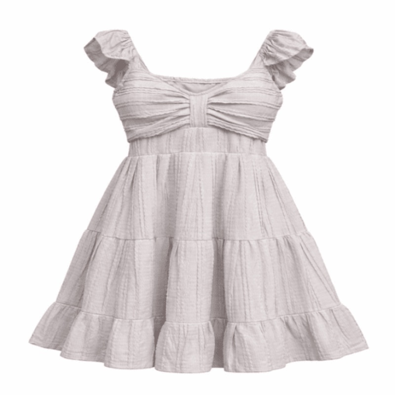 Soft Ruffle Tier Dress for Girls - Elegant Party Wear