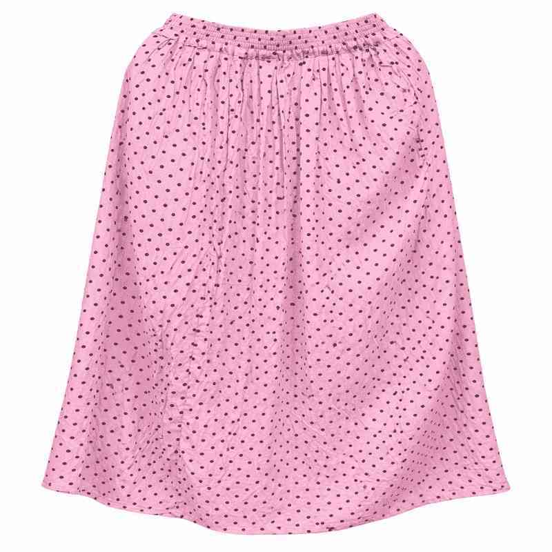 Flowy midi-length skirt with a modern pattern